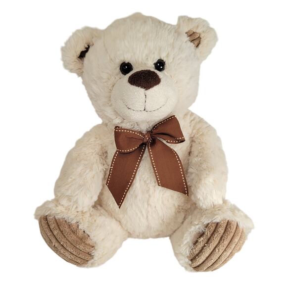 Teddy Bear 16" Plush Cream Brown Bow Stuffed Animal Dan Dee Collector’s Choice - Picture 1 of 16